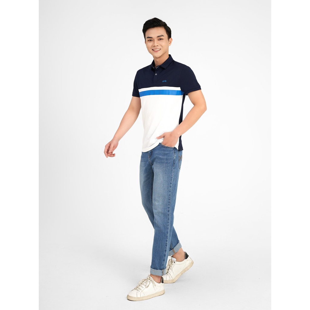 Áo Polo Nam YODY Cafe SlimFit Phối Màu  Phối Nẹp Chất Thun Cotton Ngắn Tay Có Cổ APM5369