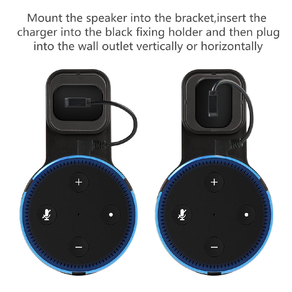HTE  Outlet Wall Mount Hanger Holder Stand Bracket For Amazon Echo Dot 2 2nd