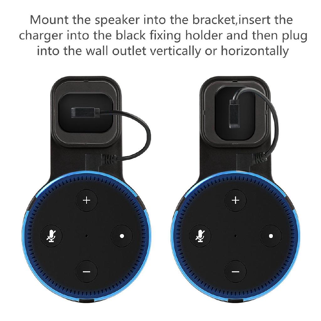 HTE Outlet Wall Mount Hanger Holder Stand Bracket For Amazon Echo Dot 2 2nd