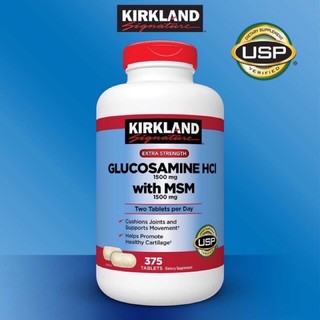 Viên uống Glucosamin HCL 1500mg With MSM 1500mg glucosamine Kirkland 375 Viên – Mẫu Mới