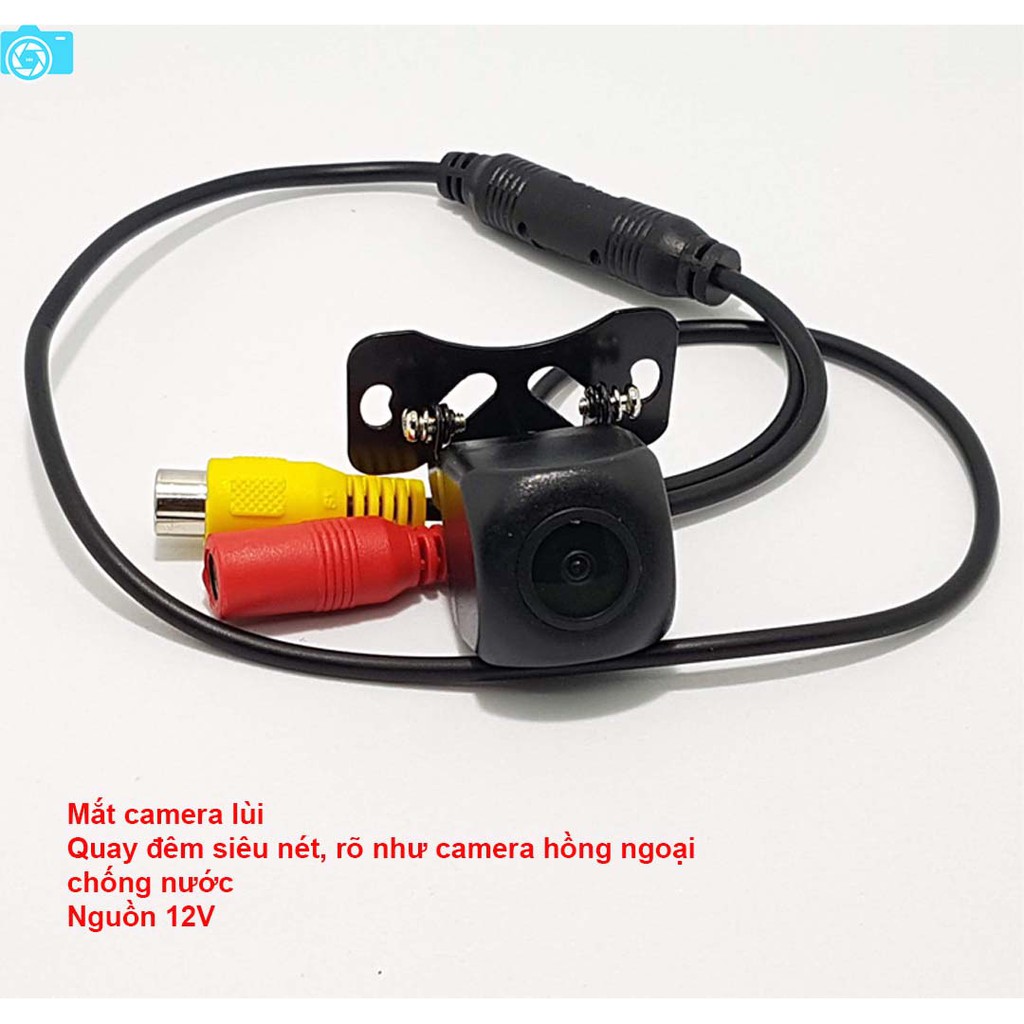 Bộ màn hình và camera lùi không led, dành cho xe tải với dây tín hiệu dài từ 5 mét