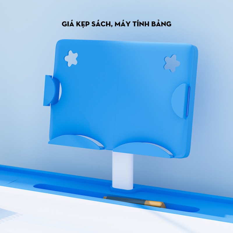 Bộ bàn ghế học sinh chống gù chống cận, bàn học thông minh cho bé kích thước 80 cm điều chỉnh nghiêng góc 45 độ | BigBuy360 - bigbuy360.vn