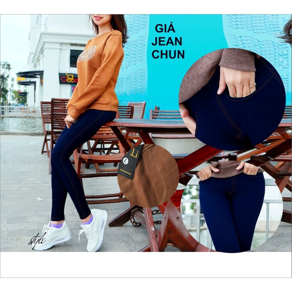 Quần Legging Giả Jean Cao Cấp Co Giãn | BigBuy360 - bigbuy360.vn