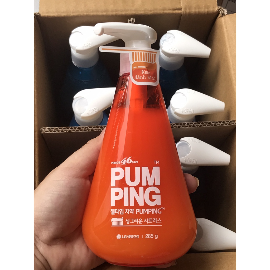 285G KEM ĐÁNH RĂNG PERIO PUMPING HÀN QUỐC HƯƠNG BẠC HÀ- HƯƠNG THẢO DƯỢC- HƯƠNG CAM 285G