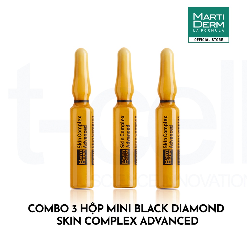 Combo 3 Mini Ampoule Chống Oxy Hoá & Làm Sáng Da MartiDerm Black Diamond Skin Complex Advanced