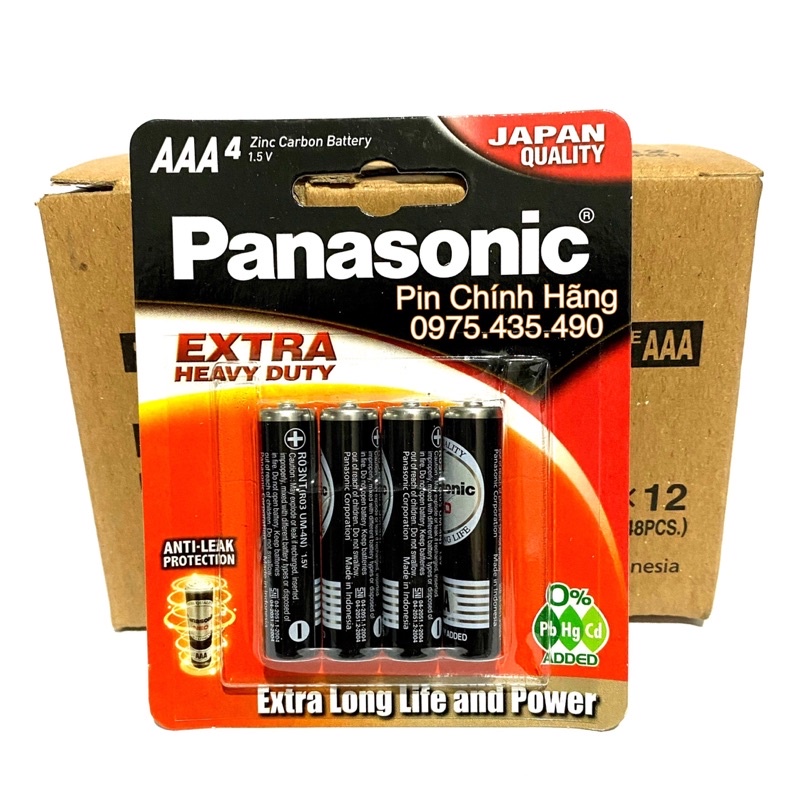 Hộp 48 Viên Pin AAA Panasonic (Pin Đũa) R03NT/4B Hàng Chính Hãng Made in Indonesia