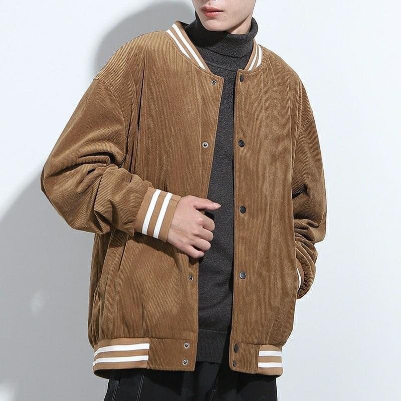 Áo Bomber Varsity Jacket Unisex Form Rộng Nhung Tăm 2 Lớp Đủ Màu