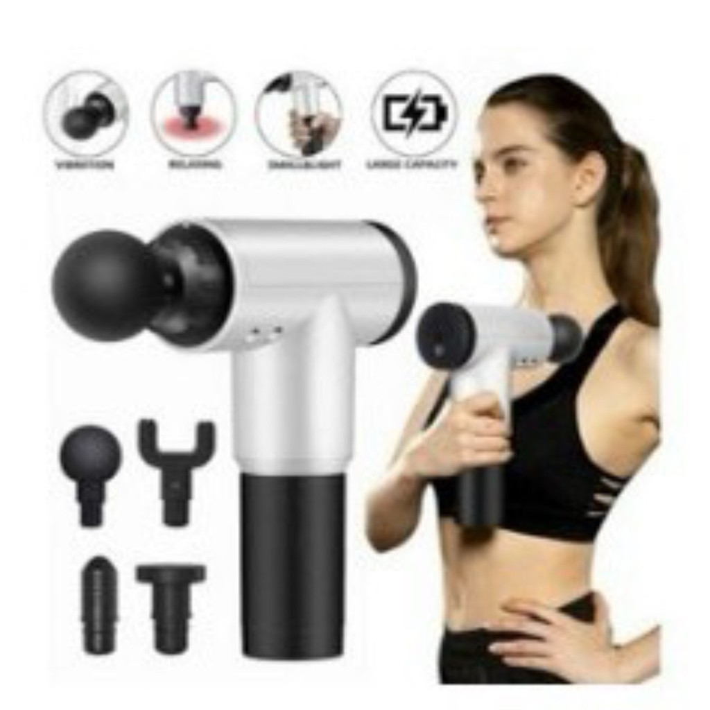 MÁY RUNG THƯ GIÃN CƠ BẮP TOÀN THÂN FACIAL GUN HG320 DÙNG PIN SẠC