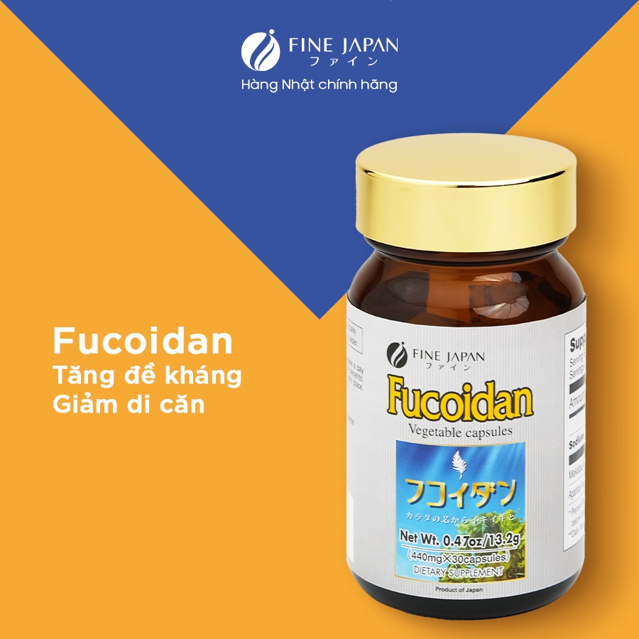 Tảo Okinawa Fucoidan Xanh Nhật Bản Hỗ Trợ Điều Trị Ung Thư - Fine Japan Fucoidan (Hộp 30 Viên)