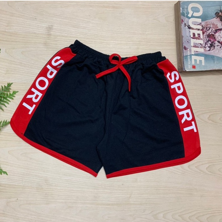 Quần đùi nữ dáng Sport - Quần Short nữ phối mầu sport có dây rút chắc chắn thoải mái vận động