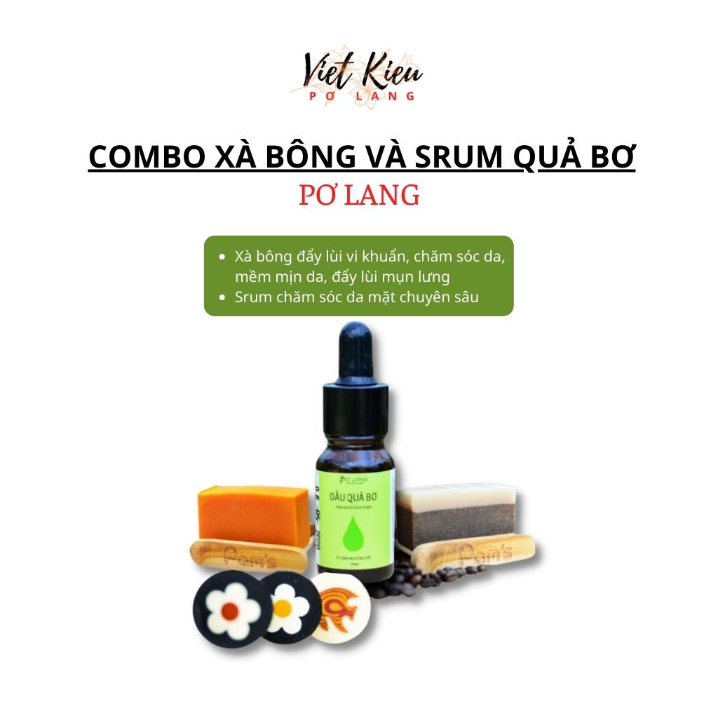 Combo Srum tinh chất dưỡng da chiết xuất Quả Bơ và xà bông thiên nhiên Pơ Lang 100gr