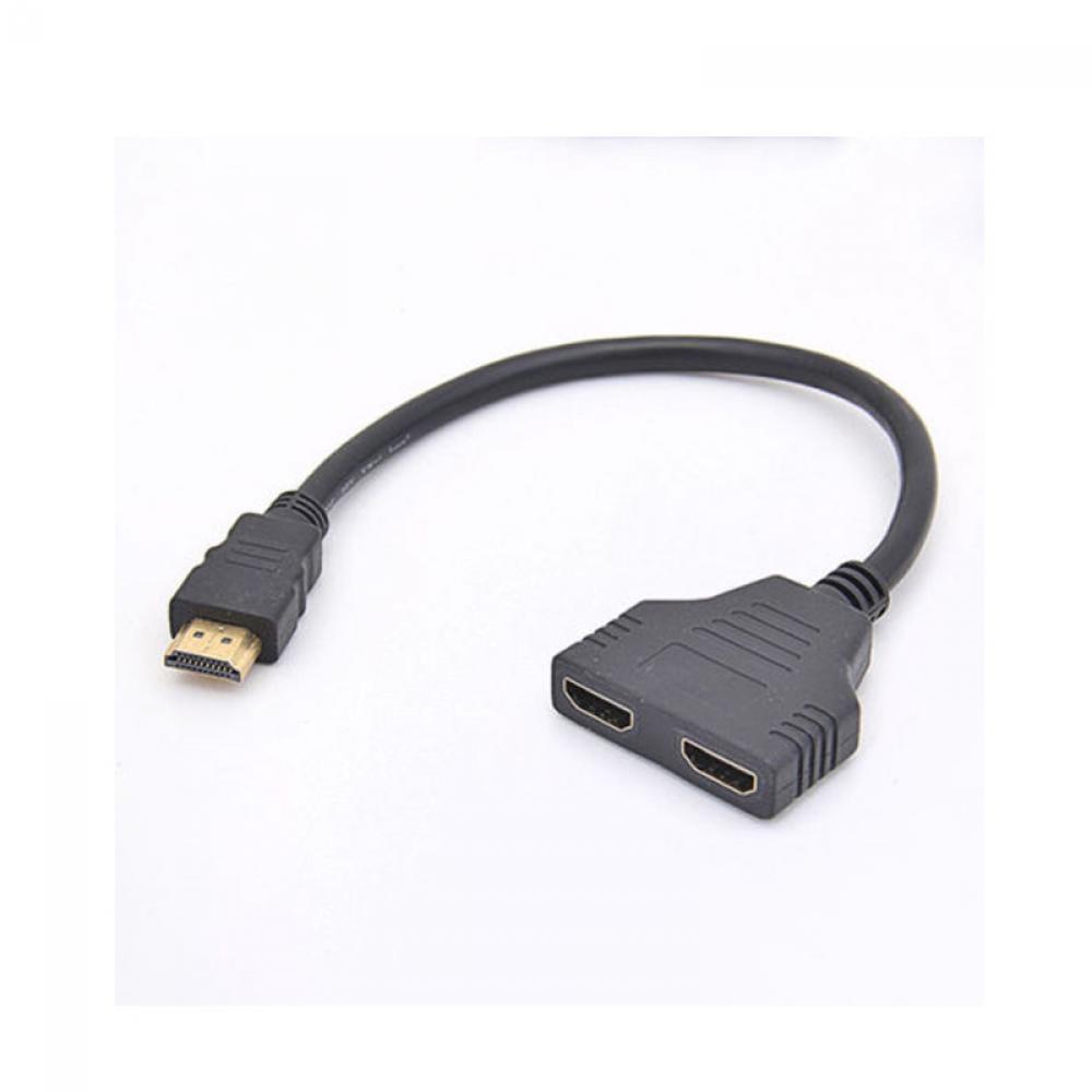 ❀SIMPLE❀ M/F HDMI Port 1 In 2 Out Male to 2 Female Cable 1080p Splitter Switch Adapter Dual Converter