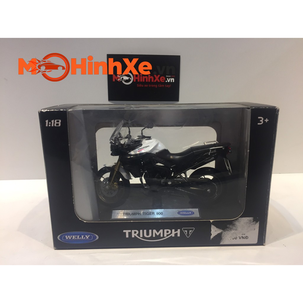 Mô Hình Xe Triumph Tiger 800 1:18 Welly