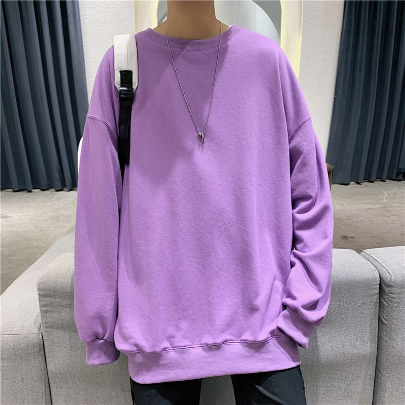 Áo Sweater Tay Dài Dáng Rộng In Chữ Phong Cách Hàn Quốc