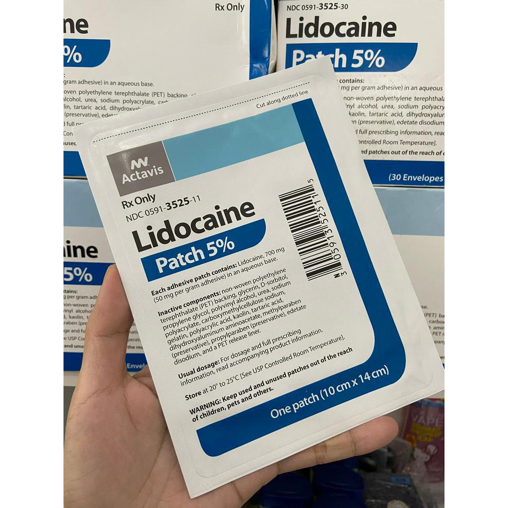 Miếng dán giảm đau Rx Only LIDOCAINE 5%