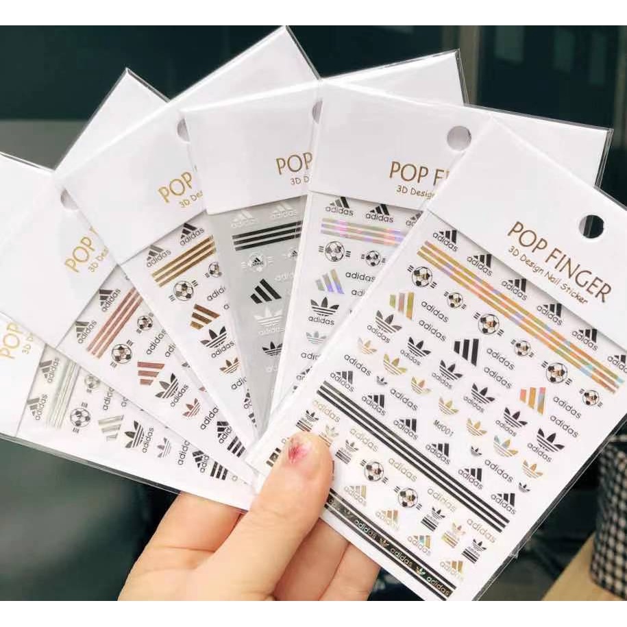 sticker trang trí nail aiididas MD001