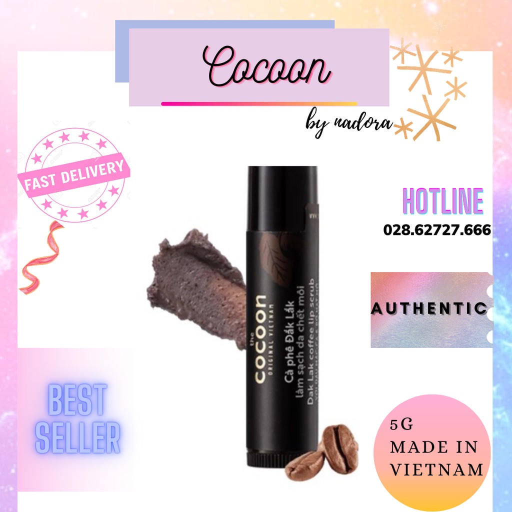 Tẩy Da Chết Môi Cocoon Coffee Lip Scrub 5g