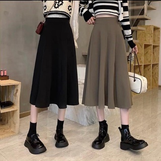 Chân váy xếp ly dáng dài qua gối siêu hot