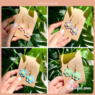 Khuyên tai / Bông tai nữ handmade đất sét Nhật - Daisy 3