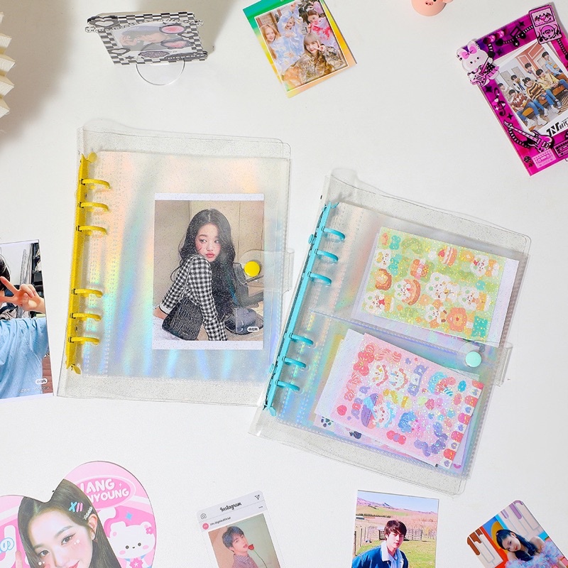 Binder nhũ A5 6 còng pastel xinh xắn