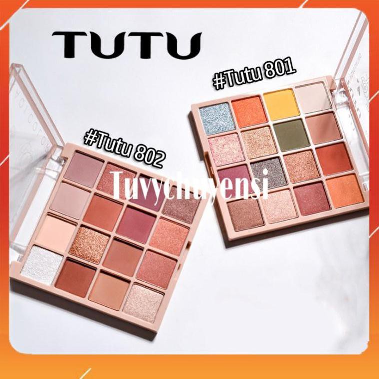 Bảng Phấn Mắt Tutu KAQI vs Baozilan 16 Màu KHAC02