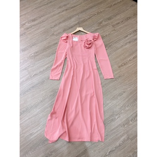 Set áo dài hồng nơ ngực ( cả bộ)