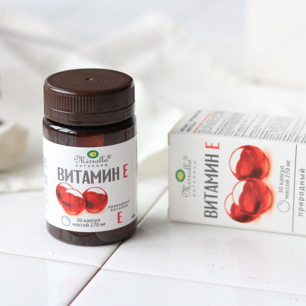 Vitamin E đỏ Nga 🔥𝐍𝐄𝐖🔥 vitamin e Mirrolla 270mg trắng da mượt tóc mẫu mới Bom.shop