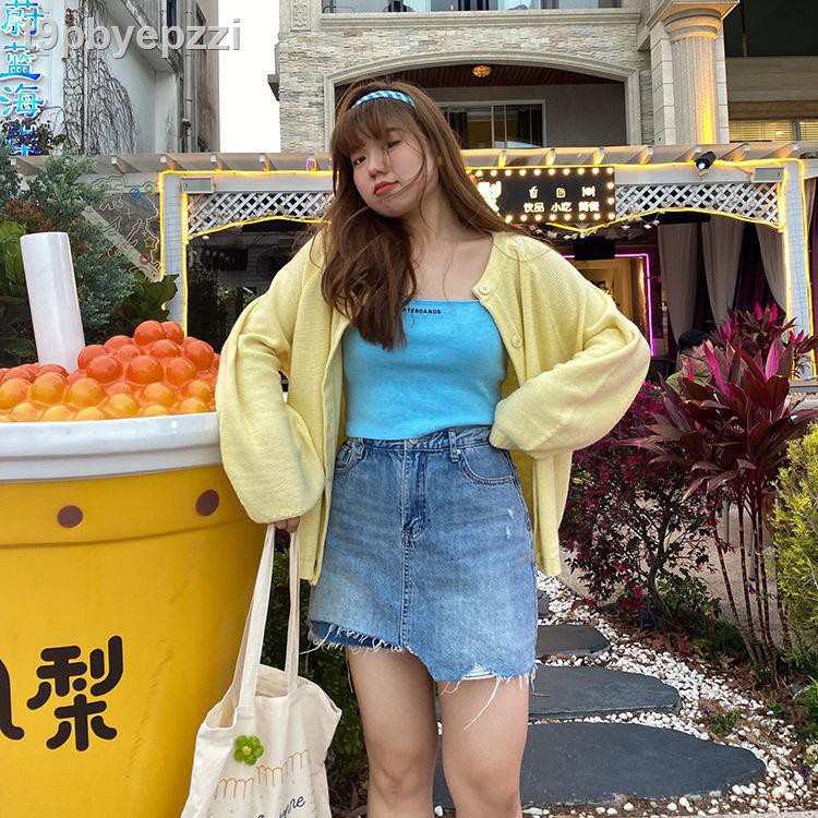 ●☑Mi Mizi (trước đây là Zhu Mi) béo và mm cỡ lớn chị của phụ nữ 3 màu dệt kim sling Vest mùa xuân hè