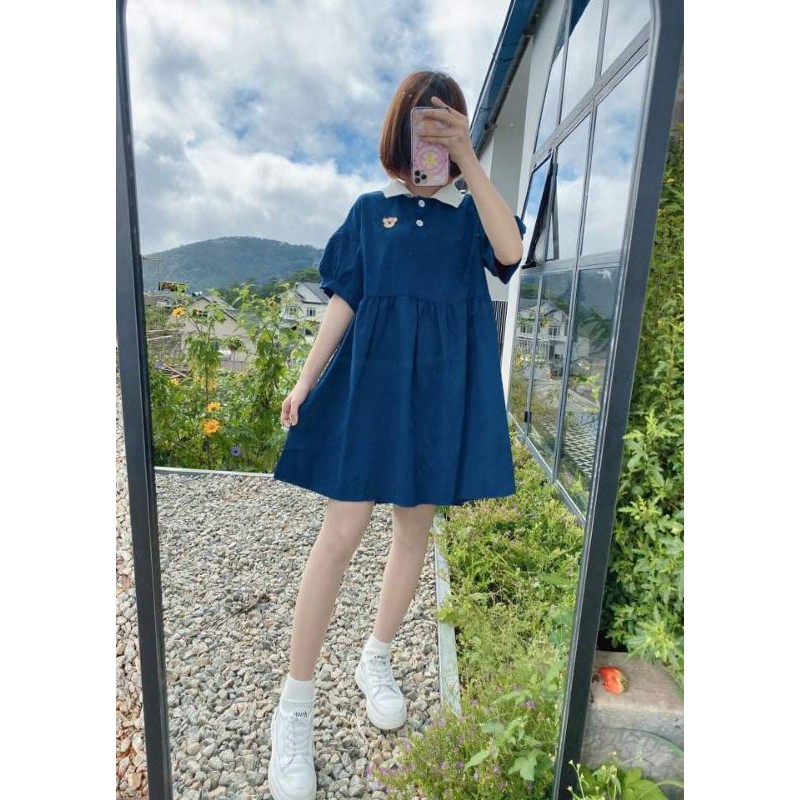 Váy Baby doll gấu nhỏ