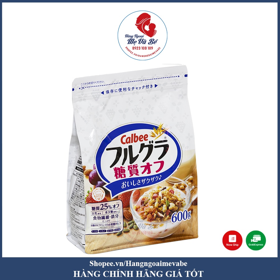 Ngũ cốc Calbee, ngũ cốc dinh dưỡng trái cây hoa quả ăn kèm với sữa chua Nhật Bản [Date 10/2022]