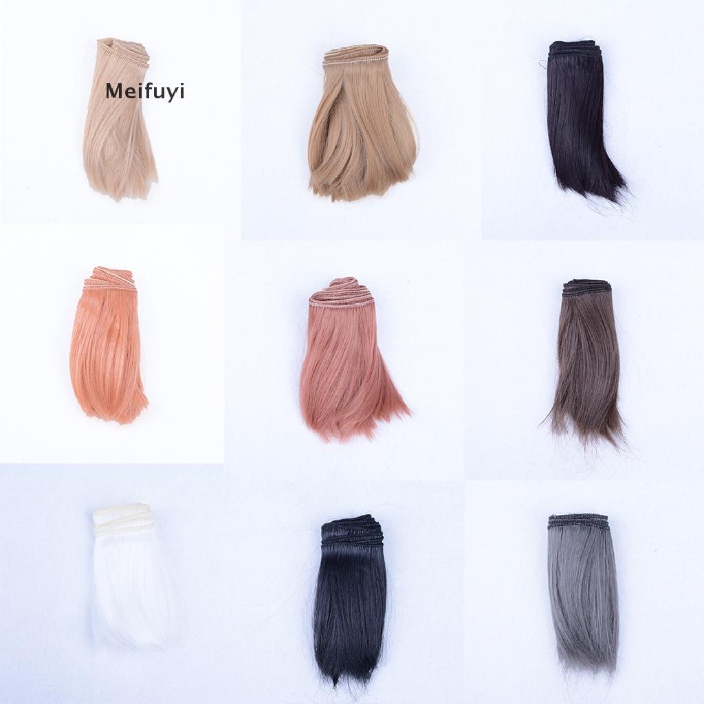 [Meifuyi] 10cmx100cm DIY Welf Fringe Wig High-temperature Wire Hair for 1/3 1/4 BJD Doll COD
