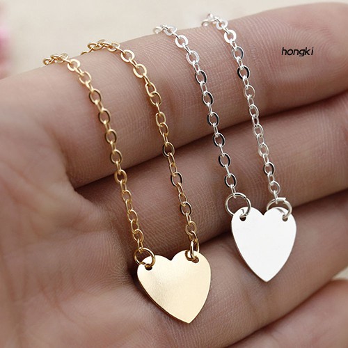 Lắc chân bằng hợp kim thiết kế mặt dây hình trái tim xinh xắn thời trang cho nữ