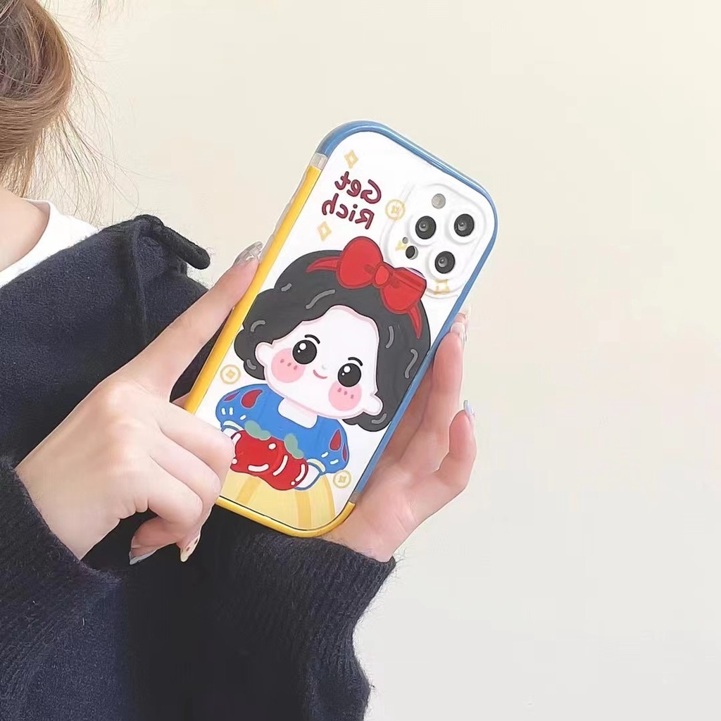 Ốp điện thoại cứng họa tiết bạch tuyết thích hợp cho iphone 13 promax X XS XR 7Plus 8Plus 11 12 12 pro 12 pro max