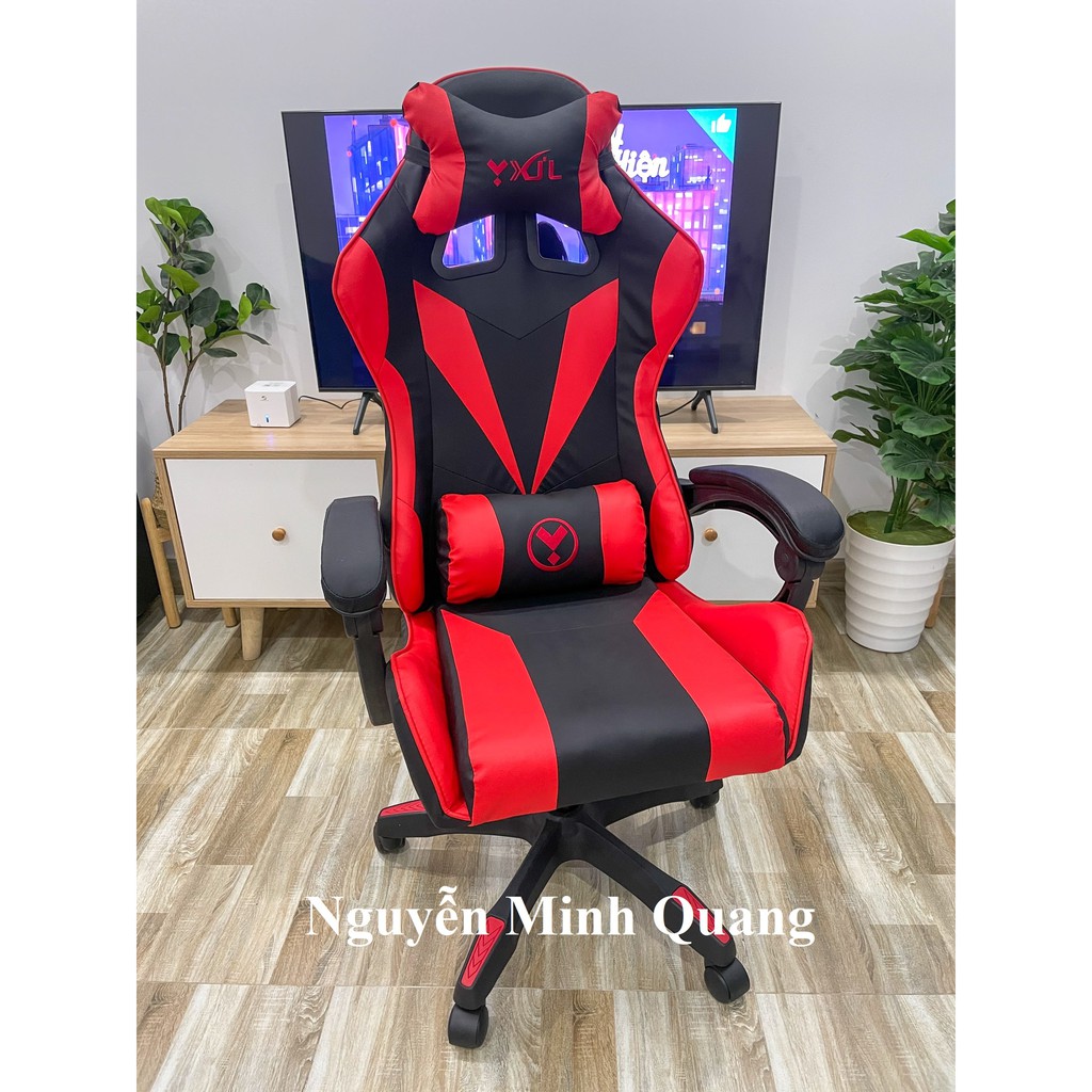 Ghế Gaming Kèm Gối Rung Massage Ngã Lưng 145 Độ