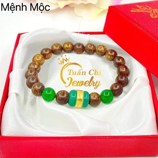 Vòng Tay Trầm Hương- Vòng Lu Thống Kết Hợp Đá Phong Thủy Cao Cấp Theo Mệnh