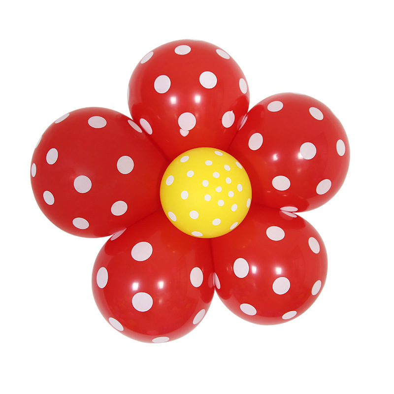 Bộ 20 Bong Bóng Cao Su 12 Inch Họa Tiết Chấm Bi Trang Trí