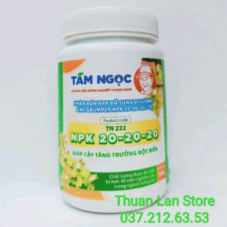 Phân Bón Lá NPK 20-20-20 Thầy Tám Ngọc Giúp Cây Tăng Trưởng Đột Biến 100g
