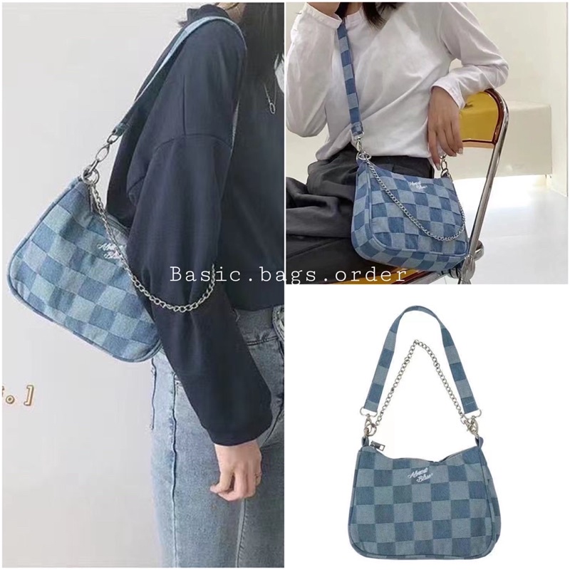 Túi đeo vai nữ dây chỉnh được dài ngắn có dây xích phong cách ulzzang