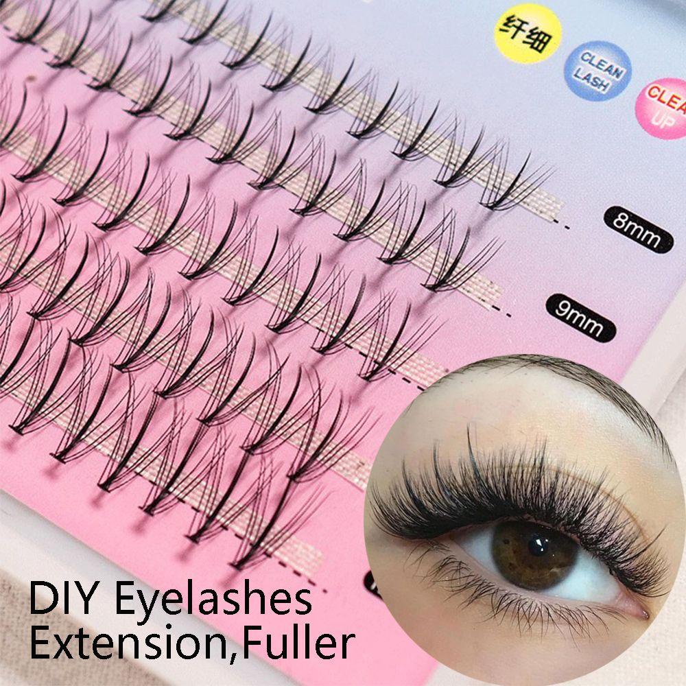 CACTU Hộp 100 Bó Lông Mi Giả Nối Dài Tự Nhiên Lâu Trôi Dễ Sử Dụng Cho Salon / Gia Đình