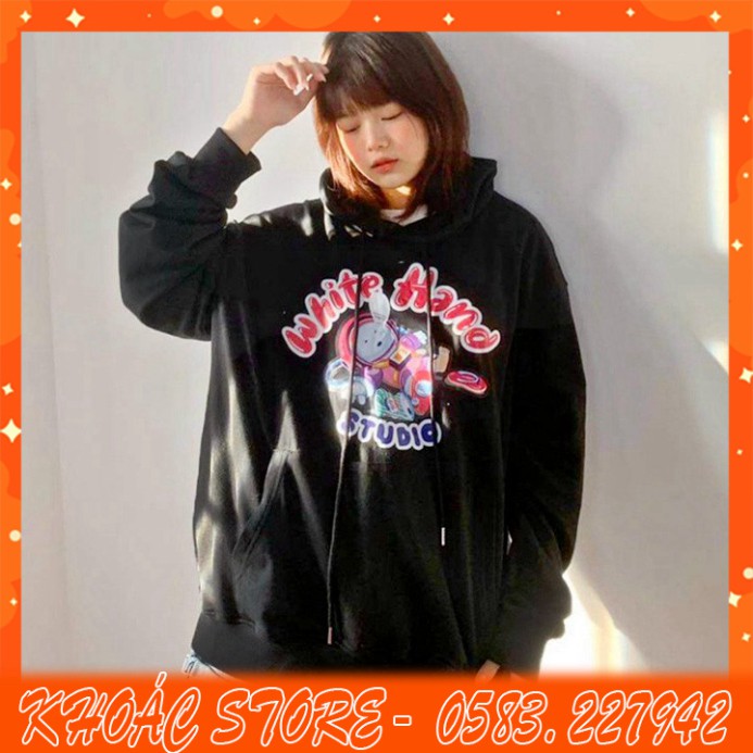 ÁO HOODIE - ÁO KHOÁC NỈ NGOẠI (HD2190 - White Hand) (Khoác Store)