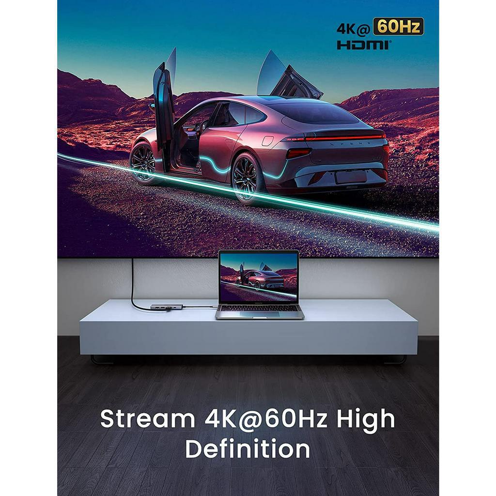 Hub USB C 6 in 1 Ugreen 70411 60384  Chính Hãng CM195