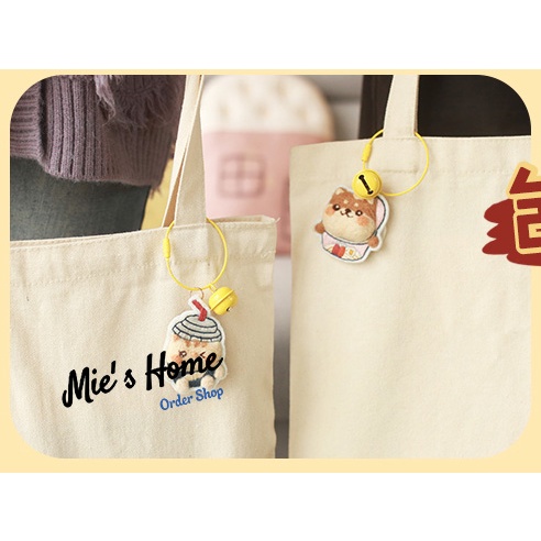 Móc khóa cặp đôi Love Túi thơm tự thêu họa tiết dễ thương ngộ nghĩnh làm quà tặng bạn trai trang trí - MIE Handmade Shop