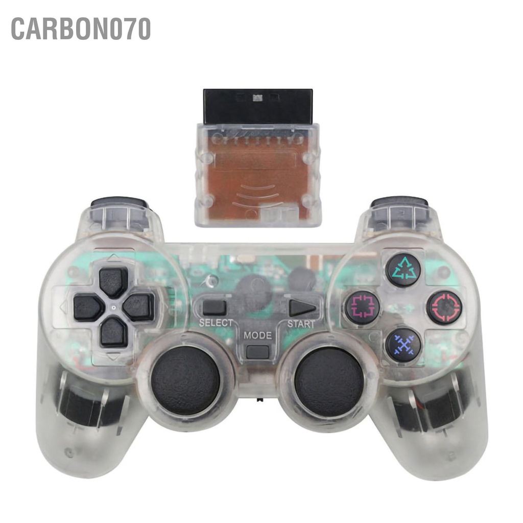 Carbon070 Bàn di chuột không dây trong suốt Bộ điều khiển trò chơi rung kép 2.4G nhạy cảm cho phụ kiện
