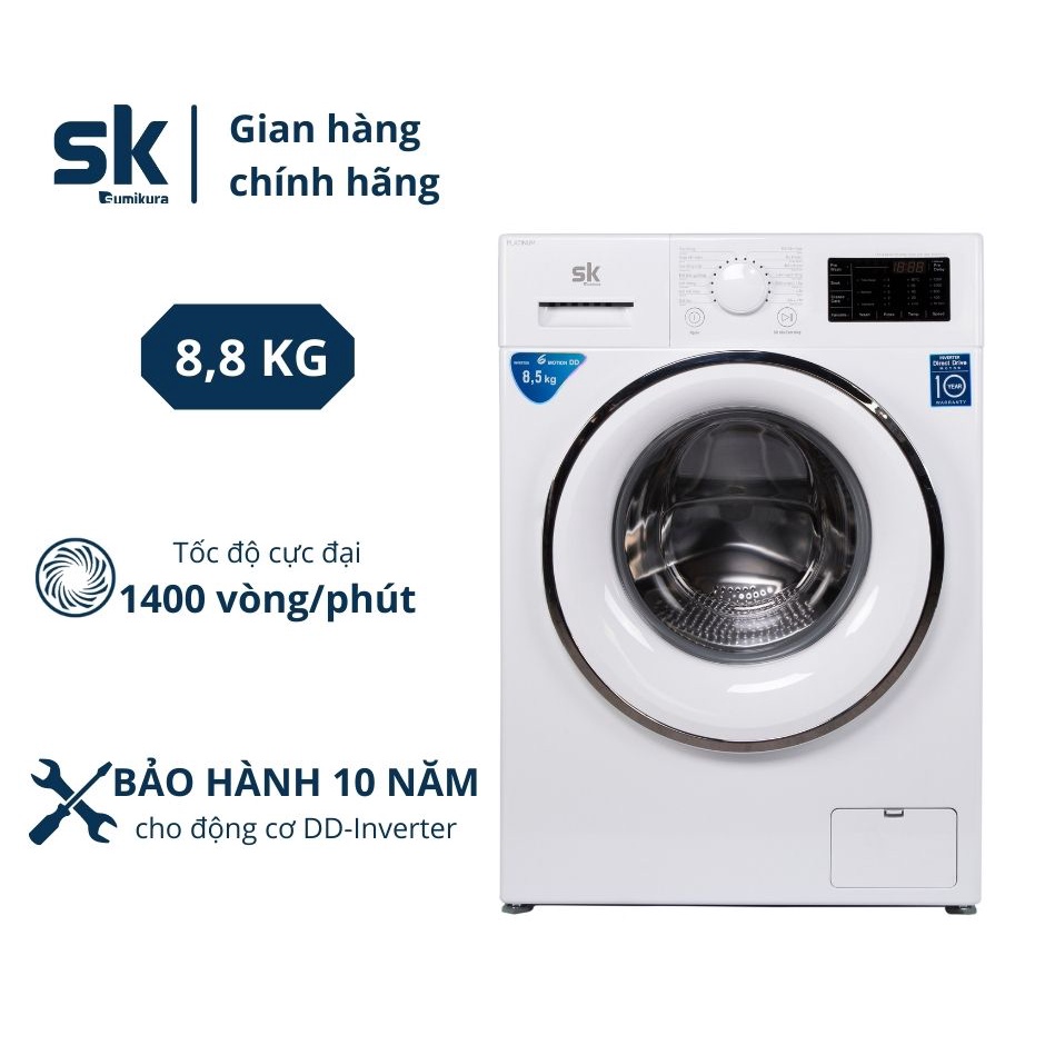 [Mã ELHA22 giảm 5% đơn 300K] Máy Giặt SK Sumikura Platinum SKWFID-88P1 8,8kg