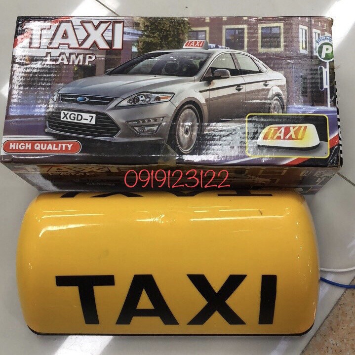 Mào taxi 25cm nam châm có đèn