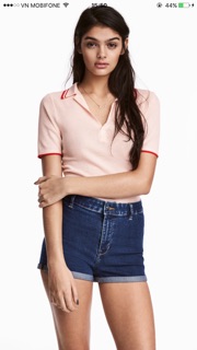 Áo pull cổ sơmi HM auth siêu xinh