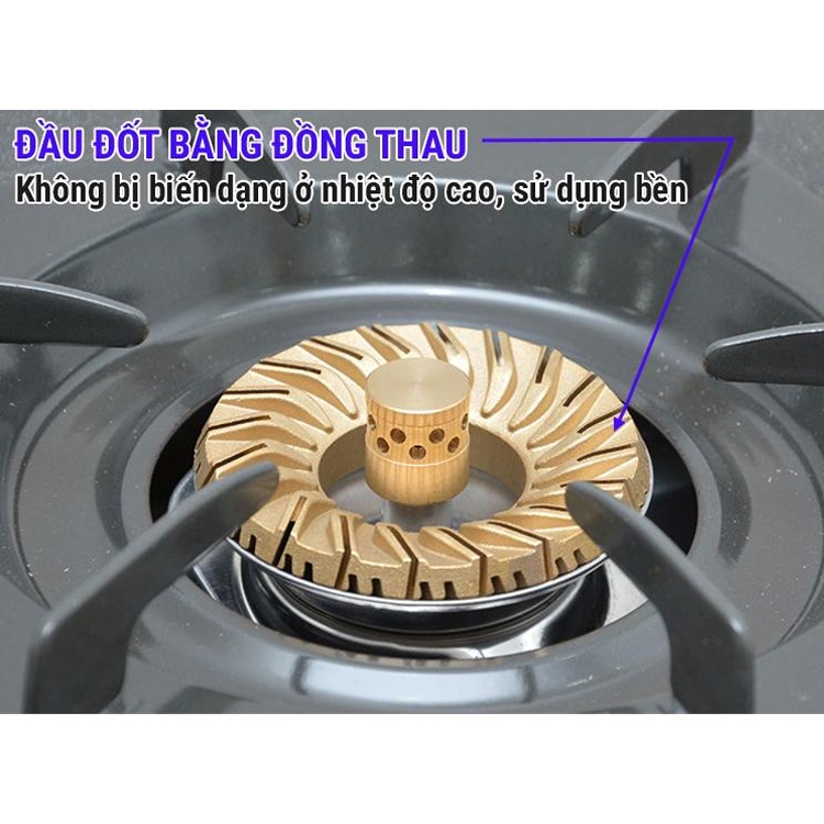 Bếp gas đôi Rinnai RV-365N Mặt inox không gỉ, Bảo hành chính hãng 2 năm