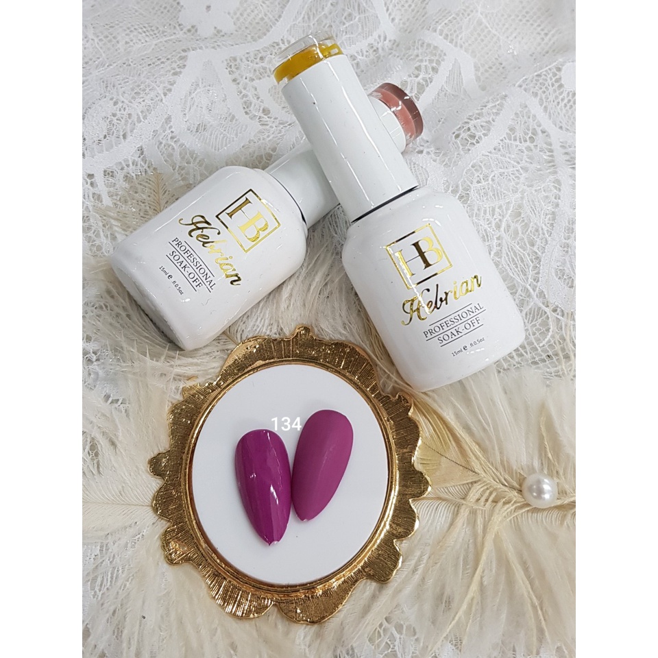 Sơn gel Hebrian 15ml - HP bảng màu 13 màu tím nhẹ nhàng
