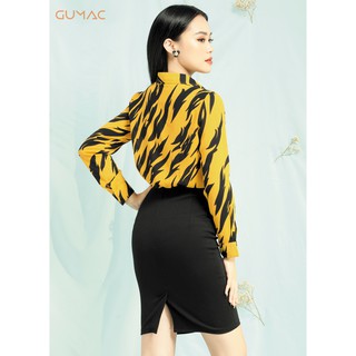 Chân váy phối nút GUMAC CV06954_DEN
