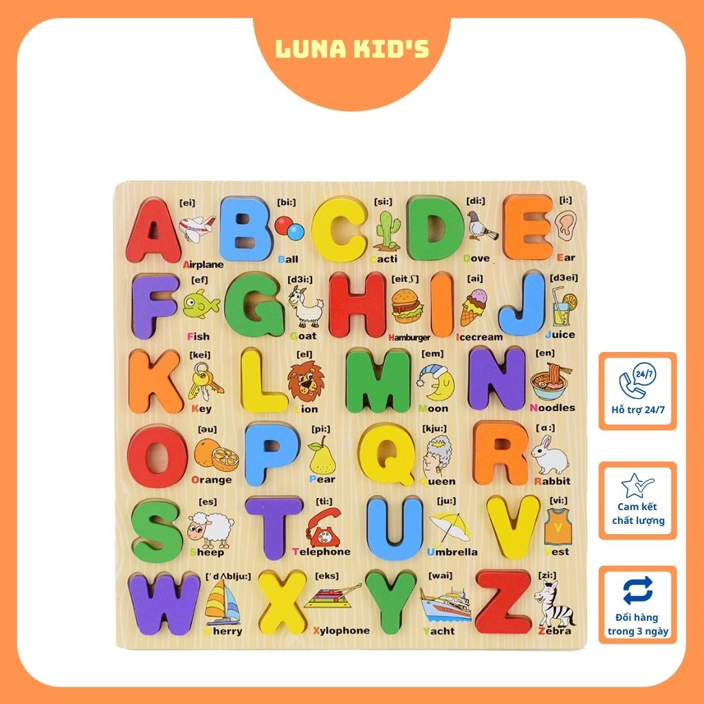 Bảng Chữ Cái Gỗ Nổi Có 05 Mẫu Cho Bé Lựa Chọn Giúp Bé Làm Quen Số Và Chữ Cái LUNA KID’S
